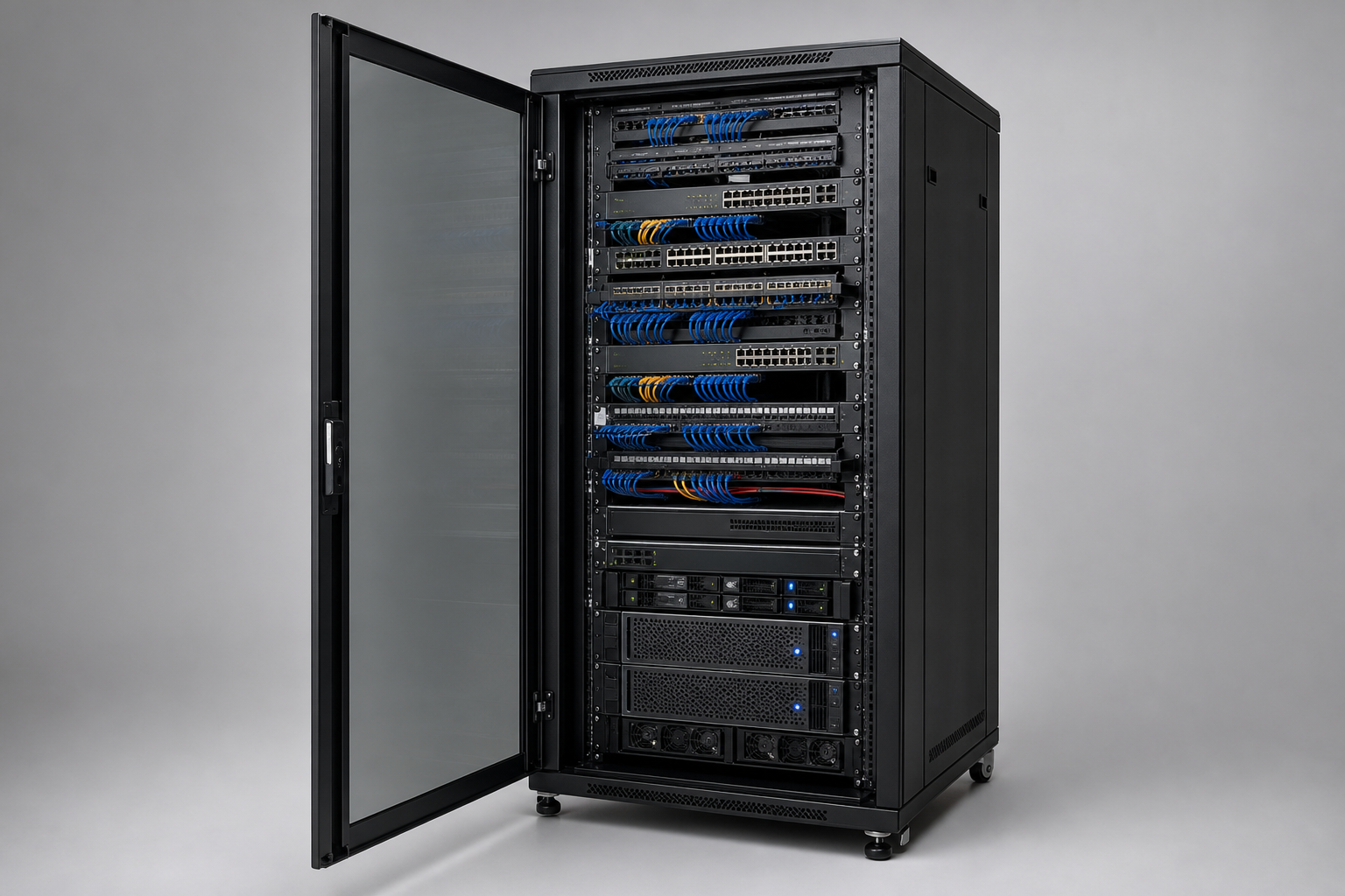 Rack kabinet ekipman dolabı